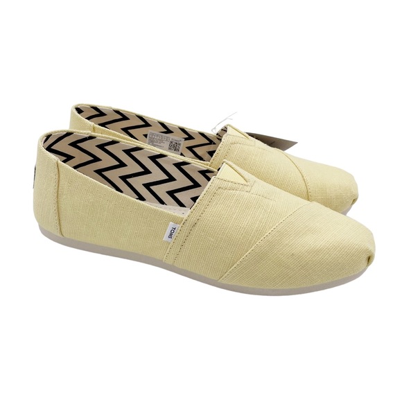 NEW Toms Women's Alpargata Heritage Canvas Cotton Slip On Shoes in Banana Yellow - Picture 1 of 8